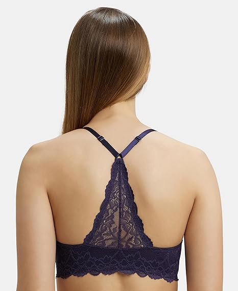 Jockey 1815 Women’s Underwired Padded Microfiber T-Shirt Bra – Full Coverage with Lace Back & Adjustable Straps